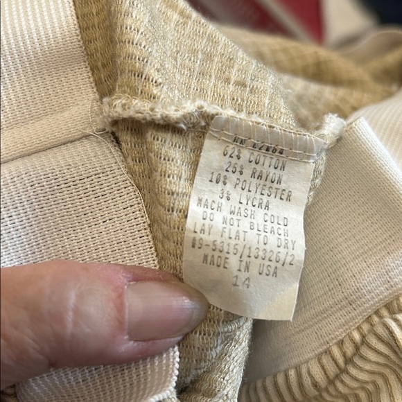 Diana Marco Beige Fine Stripe Two Piece Knit Vest and Pants Set Mixed Size - Picture 11 of 14